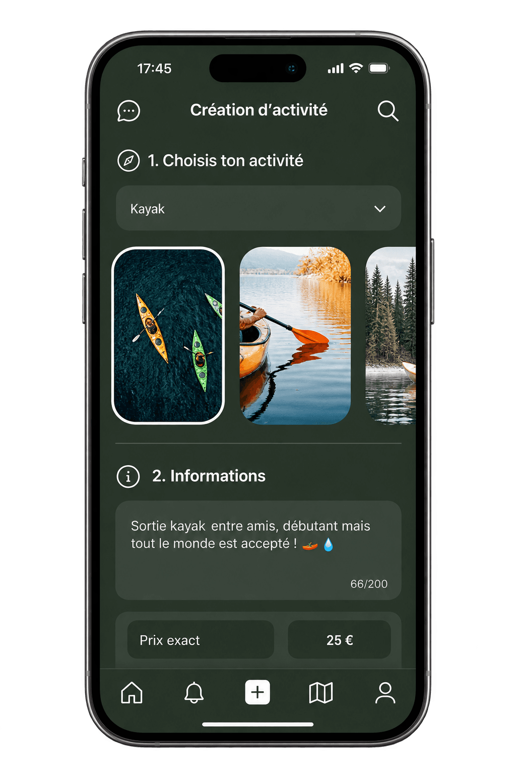 Création d’une activité dans KINITY